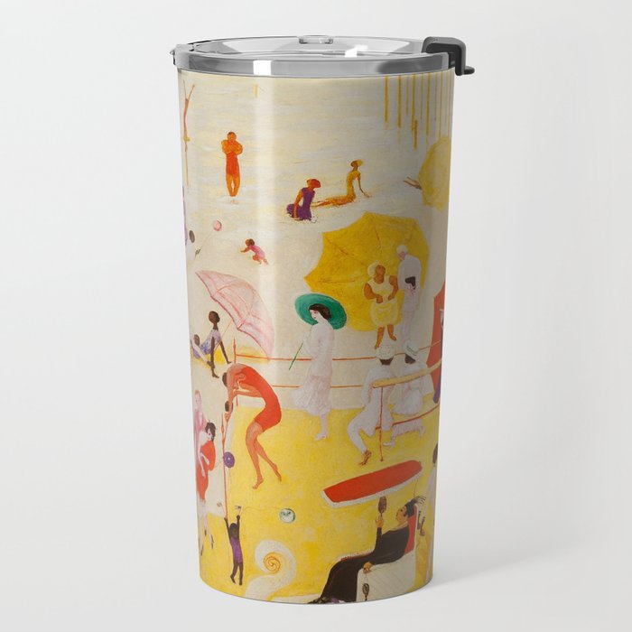African American Masterpiece 'Summertime, Asbury Park, South' by Florine Stettheimer Travel Mug Gallery Image 2