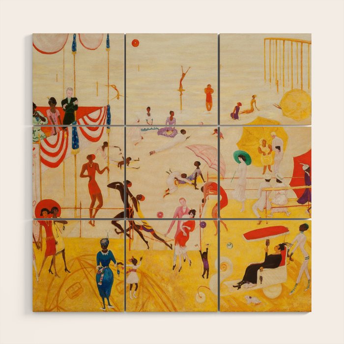 African American Masterpiece 'Summertime, Asbury Park, South' by Florine Stettheimer Wood Wall Art Gallery Image 1