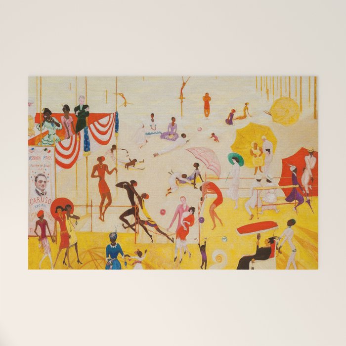 African American Masterpiece 'Summertime, Asbury Park, South' by Florine Stettheimer Welcome Mat Gallery Image 1