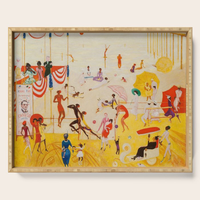 African American Masterpiece 'Summertime, Asbury Park, South' by Florine Stettheimer Serving Tray Gallery Image 1