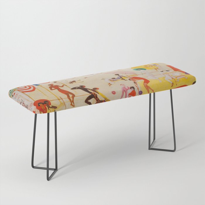 African American Masterpiece 'Summertime, Asbury Park, South' by Florine Stettheimer Bench Gallery Image 1
