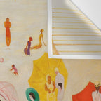 African American Masterpiece 'Summertime, Asbury Park, South' by Florine Stettheimer Wall Tapestry Gallery Image 3