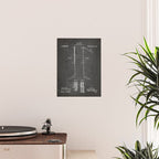 Ice Hockey Stick Patent - Ice Hockey Art - Black Chalkboard Poster Gallery Image 2