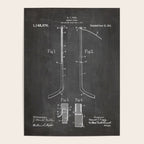 Ice Hockey Stick Patent - Ice Hockey Art - Black Chalkboard Poster Gallery Image 4