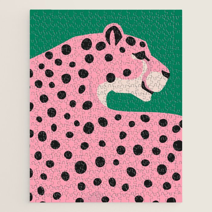The Stare 3: Pink Cheetah Edition Jigsaw Puzzle Gallery Image 1
