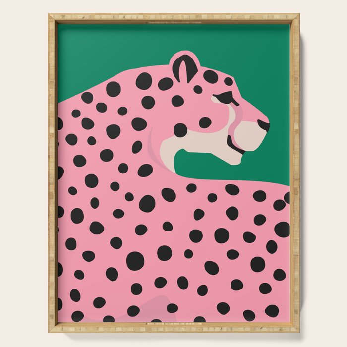 The Stare 3: Pink Cheetah Edition Serving Tray Gallery Image 1