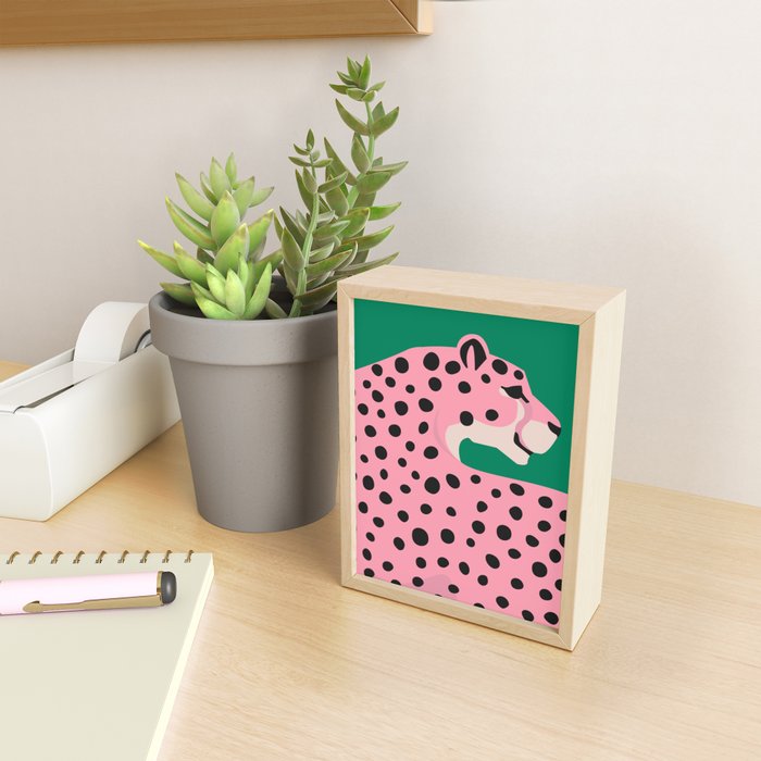 The Stare 3: Pink Cheetah Edition Mini Art Print Gallery Image 2