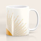 Orange Sunburst Boho Midcentury Coffee Mug Gallery Image 1