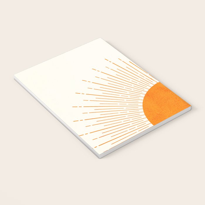 Orange Sunburst Boho Midcentury Notebook Gallery Image 3