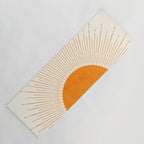 Orange Sunburst Boho Midcentury Yoga Mat Gallery Image 1