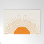 Orange Sunburst Boho Midcentury Welcome Mat Gallery Image 1