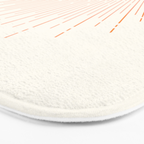 Orange Sunburst Boho Midcentury Bath Mat Gallery Image 3