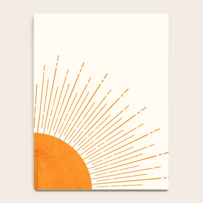 Orange Sunburst Boho Midcentury Notebook Gallery Image 4