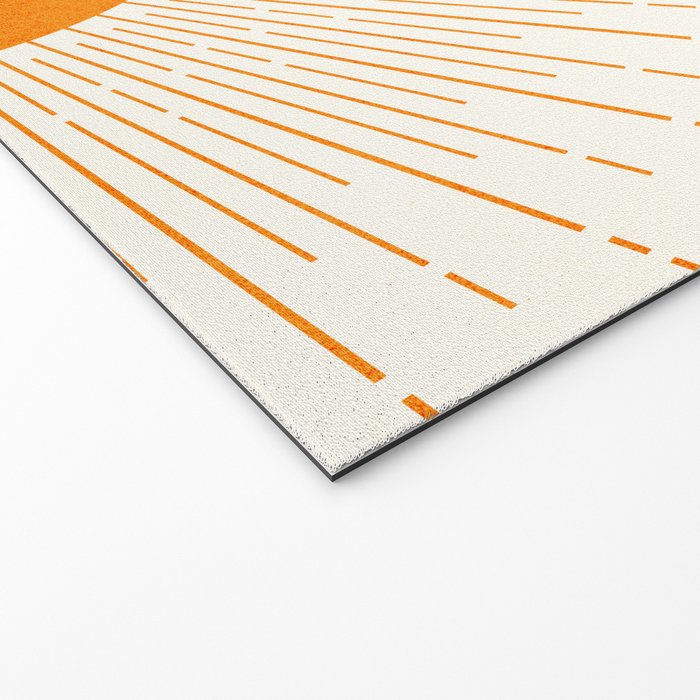 Orange Sunburst Boho Midcentury Welcome Mat Gallery Image 2