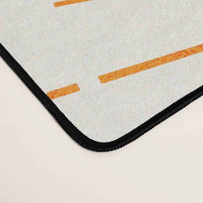 Orange Sunburst Boho Midcentury Desk Mat Gallery Image 4