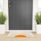 Orange Sunburst Boho Midcentury Welcome Mat Gallery Image 3