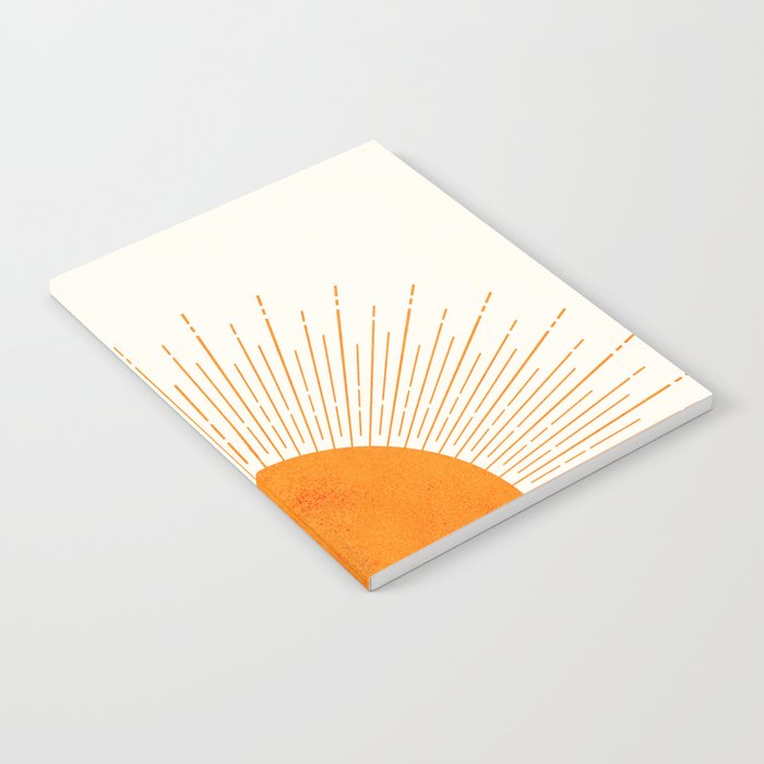 Orange Sunburst Boho Midcentury Notebook Gallery Image 2