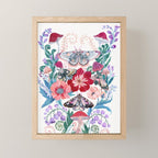 Floral moth painting Mini Art Print Gallery Image 1