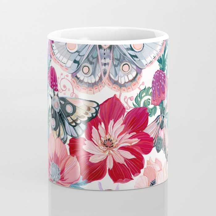 Floral moth painting Coffee Mug Gallery Image 4