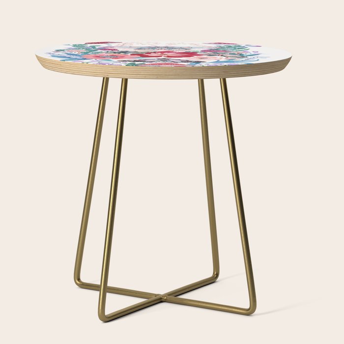 Floral moth painting Side Table Gallery Image 1