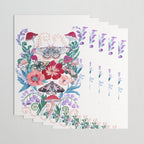 Floral moth painting Wrapping Paper Gallery Image 3