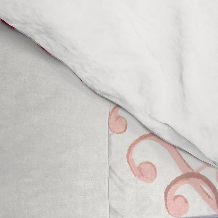 Floral moth painting Comforter Gallery Image 4
