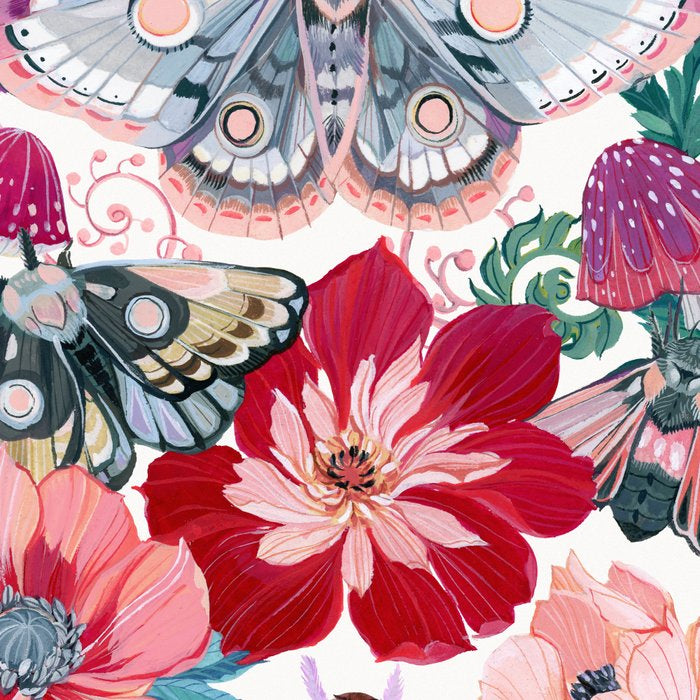 Floral moth painting Coffee Mug Gallery Image 2