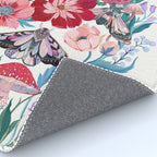 Floral moth painting Rug Gallery Image 4