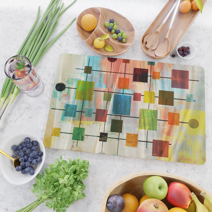 Mid-Century Modern Art 1.3 -  Graffiti Style Cutting Board Gallery Image 2