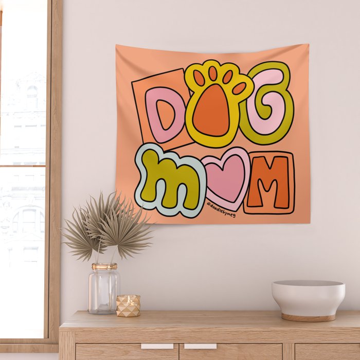 Dog Mom Wall Tapestry Gallery Image 2