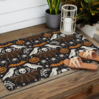 All Hallows' Eve - Black Orange Halloween Outdoor Rug Gallery Image 2