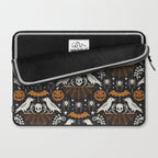 All Hallows' Eve - Black Orange Halloween Laptop Sleeve Gallery Image 2