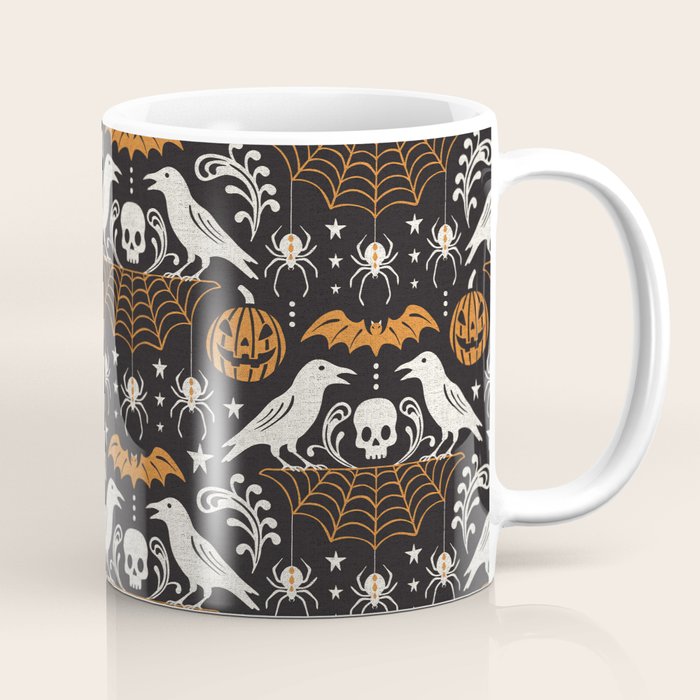 All Hallows' Eve - Black Orange Halloween Coffee Mug Gallery Image 1
