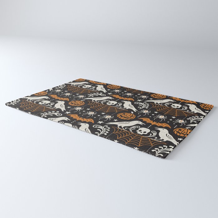 All Hallows' Eve - Black Orange Halloween Rug Gallery Image 3