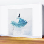 Water Feather â¢ Blue Feather I Wall Mural Gallery Image 2