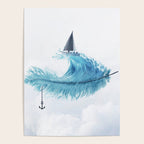 Water Feather â¢ Blue Feather I Poster Gallery Image 4