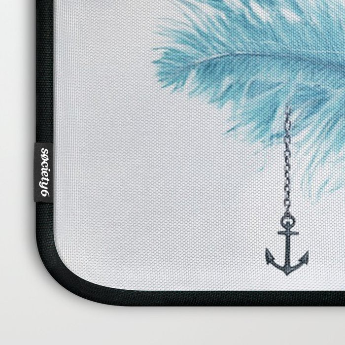 Water Feather â¢ Blue Feather I Laptop Sleeve Gallery Image 3