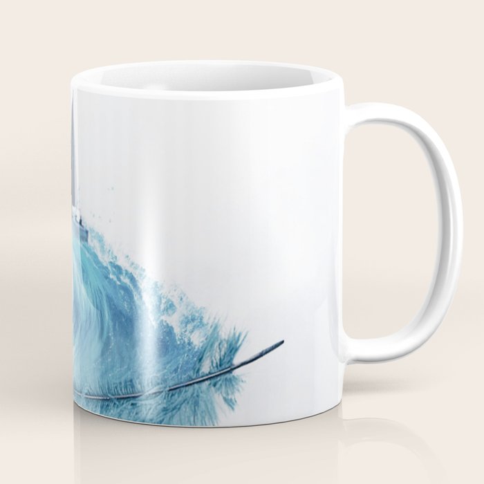 Water Feather â¢ Blue Feather I Coffee Mug Gallery Image 1