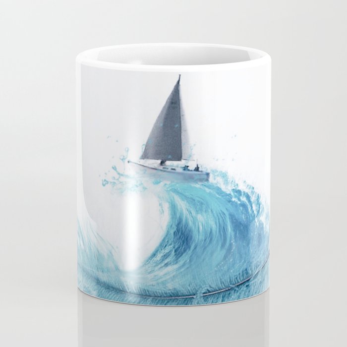 Water Feather â¢ Blue Feather I Coffee Mug Gallery Image 4