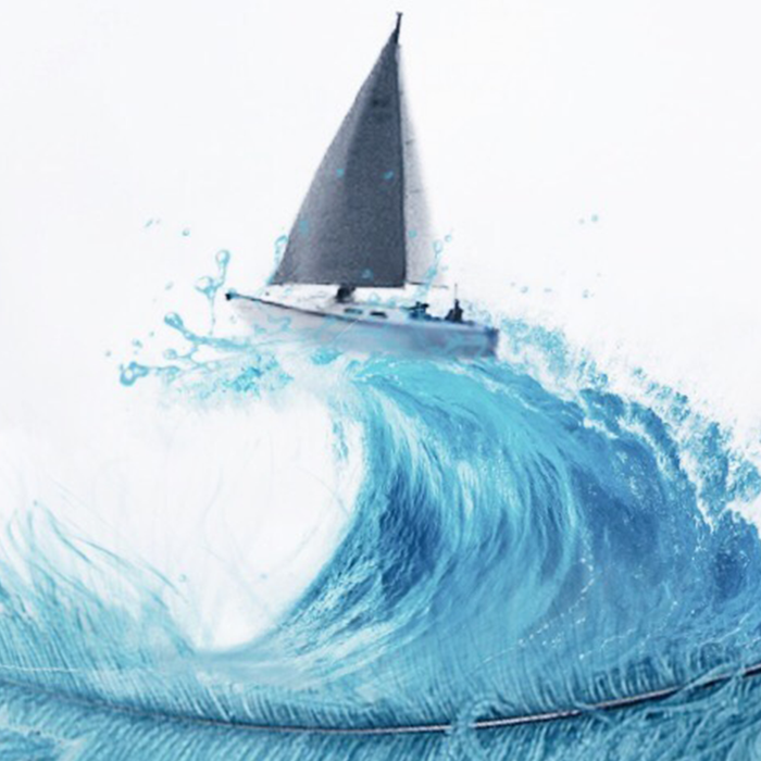 Water Feather â¢ Blue Feather I Coffee Mug Gallery Image 2