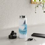 Water Feather â¢ Blue Feather I Water Bottle Gallery Image 4