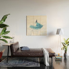 Water Feather â¢ Blue Feather I Wood Wall Art Gallery Image 2