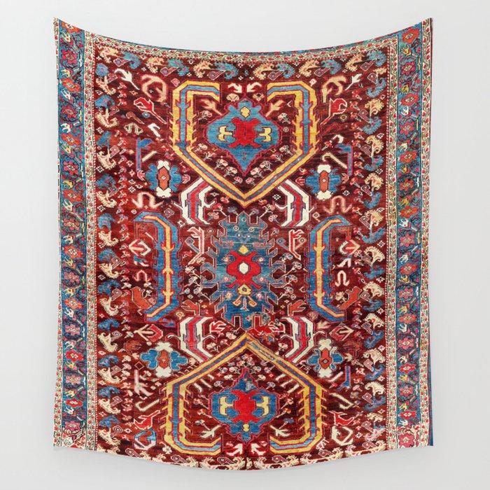 Kula West Anatolian  Antique Rug Print Wall Tapestry Gallery Image 1