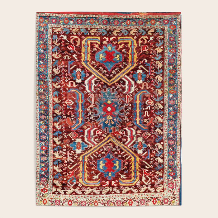 Kula West Anatolian  Antique Rug Print Poster Gallery Image 1