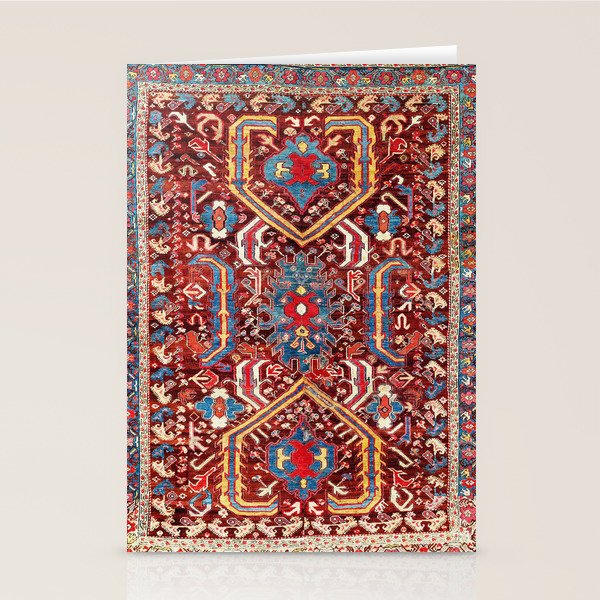 Kula West Anatolian  Antique Rug Print Stationery Card Gallery Image 2