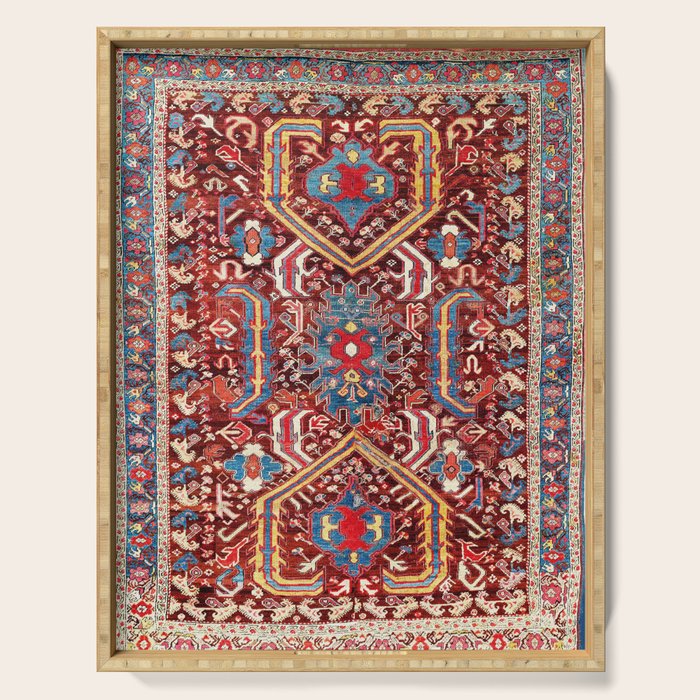 Kula West Anatolian  Antique Rug Print Serving Tray Gallery Image 1