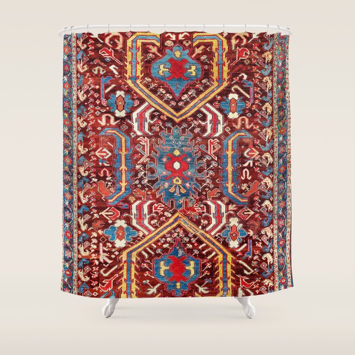 Kula West Anatolian  Antique Rug Print Shower Curtain Gallery Image 1