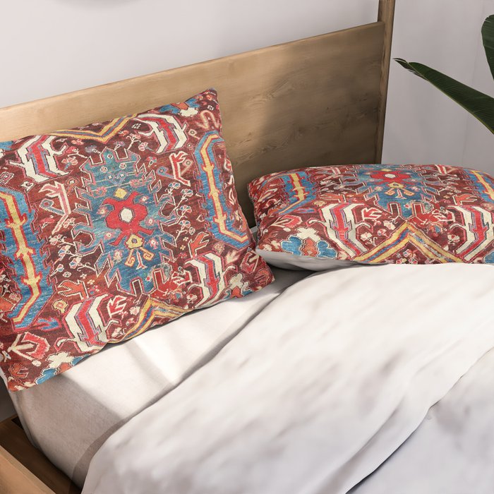 Kula West Anatolian  Antique Rug Print Pillow Sham Gallery Image 2