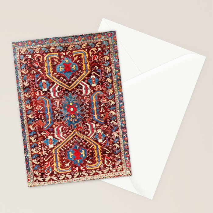 Kula West Anatolian  Antique Rug Print Stationery Card Gallery Image 2