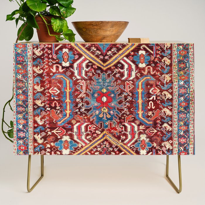 Kula West Anatolian  Antique Rug Print Credenza Gallery Image 1